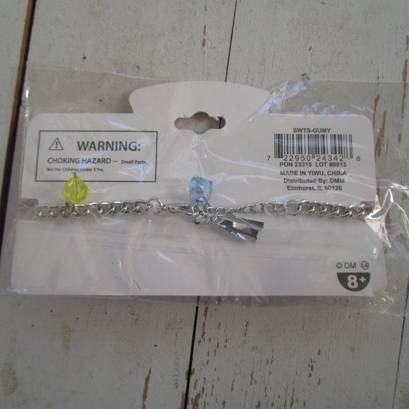 Y2K Gummy Bear Charm Bracelet Silver Tone - Picture 2 of 2